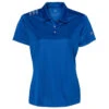 Adidas Women's Collegiate Royal/Grey 3 Stripe Shoulder Sport Polo