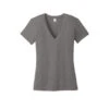 Alternative Apparel Women's Elephant Grey Weathered Slub So-Low V-Neck Tee
