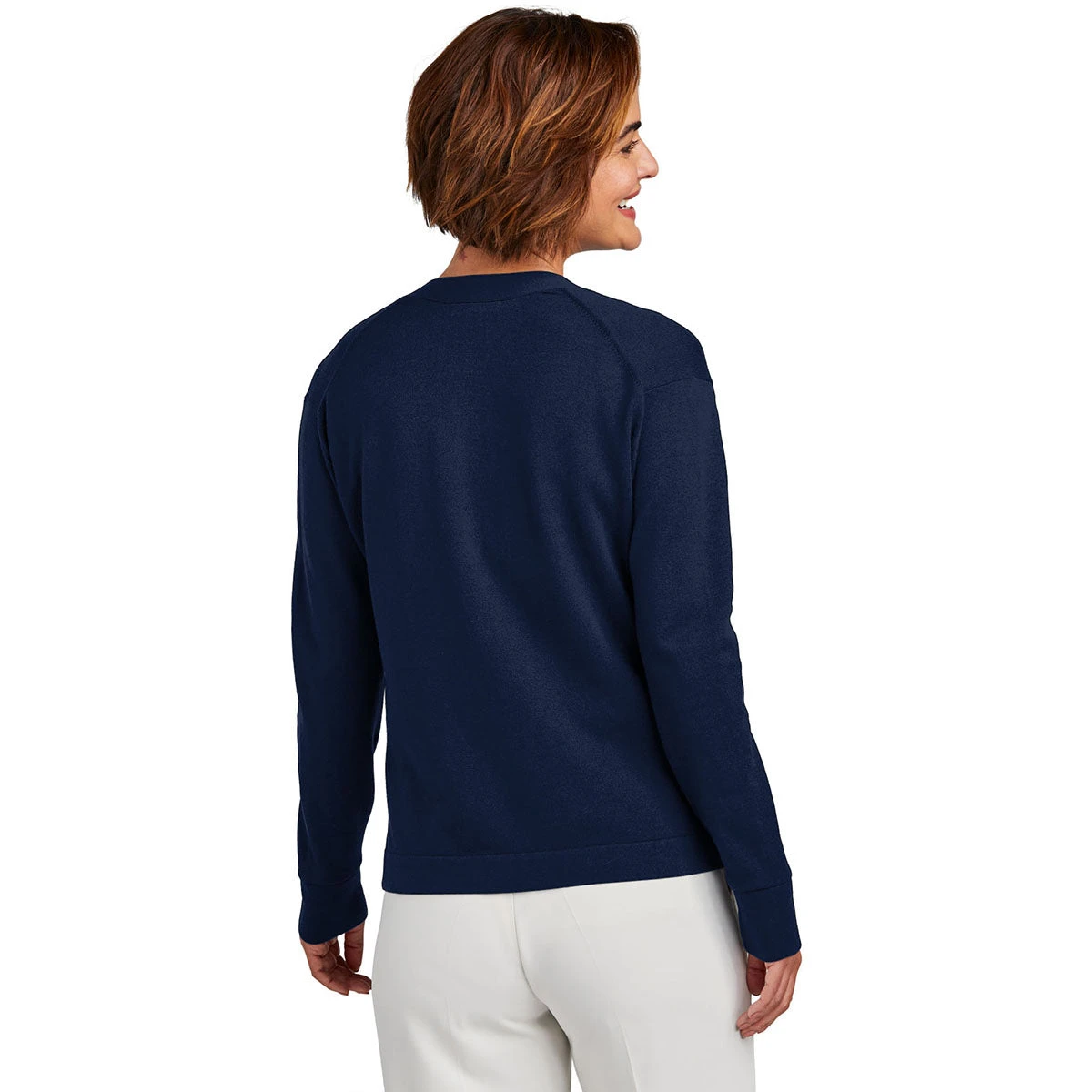 Brooks Brothers Women's Navy Blazer Cotton Stretch Cardigan Sweater 4 Brooks Brothers Women's Navy Blazer Cotton Stretch Cardigan Sweater - Image 4