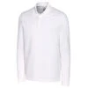 Cutter & Buck Men's White Tall DryTec Long Sleeve Advantage Polo