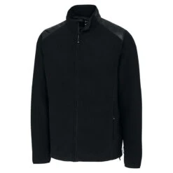 Cutter & Buck Men's Black Tall WeatherTec Cedar Park Full-Zip