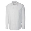 Cutter & Buck Men's White Tall Long Sleeve Epic Easy Care Mini Herringbone Shirt