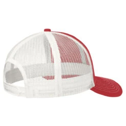 Port Authority Flame Red/White Snapback Trucker Cap -Best Clothing Shop C112 Flame Red White B