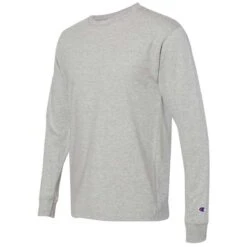 Champion Men's Oxford Grey Premium Fashion Classics Long Sleeve T-Shirt 5 Champion Men's Oxford Grey Premium Fashion Classics Long Sleeve T-Shirt -Best Clothing Shop CP15 Oxford Grey S