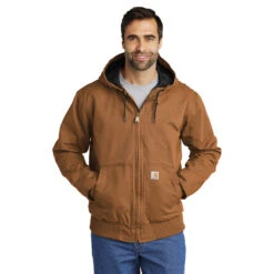 Carhartt Men's Brown Tall Washed Duck Active Jacket -Best Clothing Shop CTT104050 Brown HTF