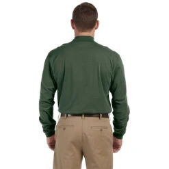 Devon & Jones Men's Forest Sueded Cotton Jersey Mock Turtleneck -Best Clothing Shop D420 Forest HTB