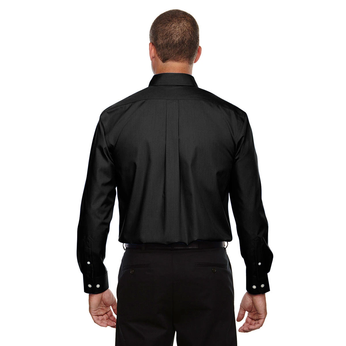 Devon & Jones Men's Black Tall Crown Collection Solid Broadcloth 2 Devon & Jones Men's Black Tall Crown Collection Solid Broadcloth - Image 2