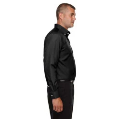 Devon & Jones Men's Black Tall Crown Collection Solid Broadcloth 5 Devon & Jones Men's Black Tall Crown Collection Solid Broadcloth -Best Clothing Shop D620T Black HTS