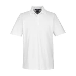 Devon & Jones Men's White CrownLux Performance Polo