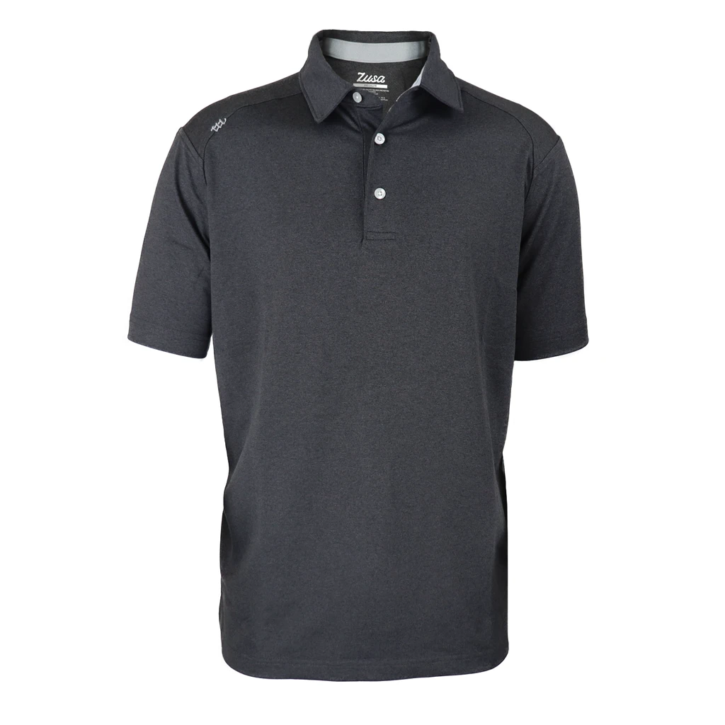 Zusa 3 Day Men's Charcoal Heather Itasca Polo 1 Zusa 3 Day Men's Charcoal Heather Itasca Polo