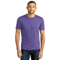 District Men's Purple Frost Perfect Tri DTG Tee -Best Clothing Shop DM130DTG Purple Frost HTF
