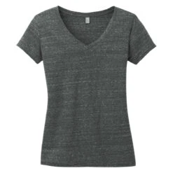 District Women's Black/Grey Cosmic Cosmic Relaxed V-Neck Tee
