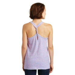 District Women's White/Pink Cosmic Cosmic Twist Back Tank -Best Clothing Shop DM466 White Pink Cosmic HTB