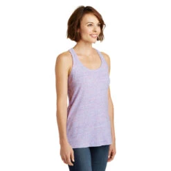 District Women's White/Pink Cosmic Cosmic Twist Back Tank -Best Clothing Shop DM466 White Pink Cosmic HTS