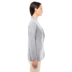 Devon & Jones Women's Grey Heather Perfect Fit Shawl Collar Cardigan -Best Clothing Shop DP462W Grey Heather HTS