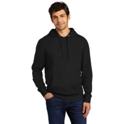 District Men's Black V.I.T. Fleece Hoodie -Best Clothing Shop DT6100 Black HTF