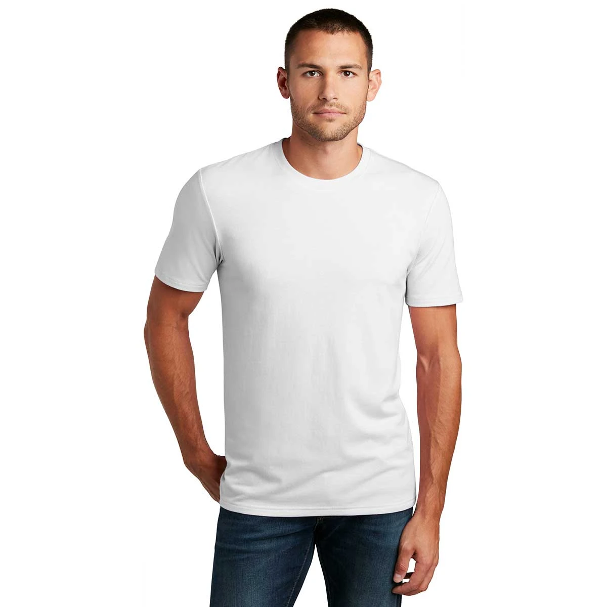 District Men's White Flex Tee 3 District Men's White Flex Tee - Image 3