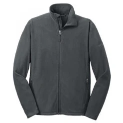 Eddie Bauer Men's Grey Steel Full-Zip Microfleece Jacket