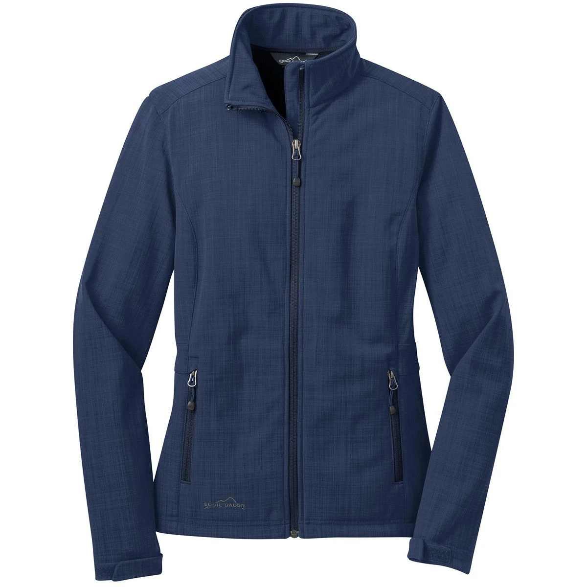 Eddie Bauer Women's Blue Shaded Crosshatch Softshell Jacket 1 Eddie Bauer Women's Blue Shaded Crosshatch Softshell Jacket