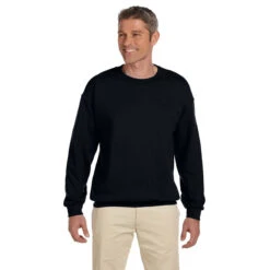 Hanes Men's Black 9.7 Oz. Ultimate Cotton 90/10 Fleece Crew