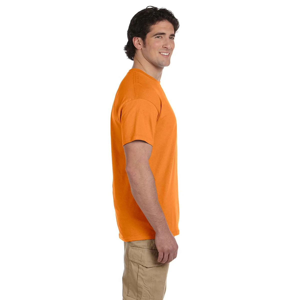 Gildan Men's Tangerine Ultra Cotton 6 Oz. T-Shirt 3 Gildan Men's Tangerine Ultra Cotton 6 Oz. T-Shirt - Image 3