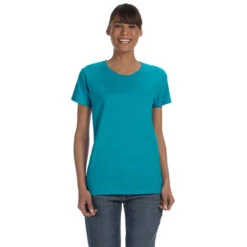 Gildan Women's Tropical Blue 5.3 Oz. T-Shirt