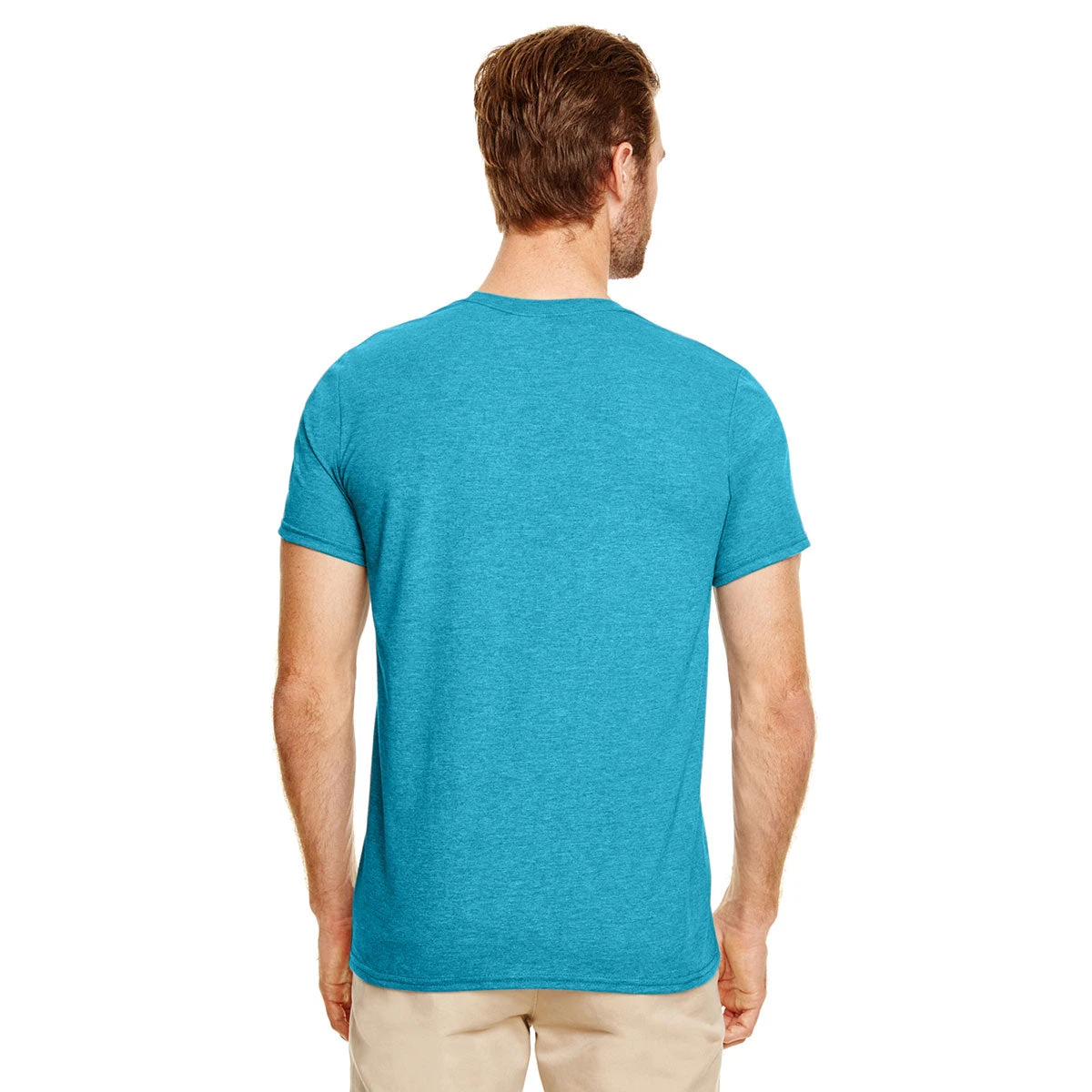 Gildan Men's Heather Galopagos Blue Softstyle 4.5 Oz. T-Shirt 2 Gildan Men's Heather Galopagos Blue Softstyle 4.5 Oz. T-Shirt - Image 2