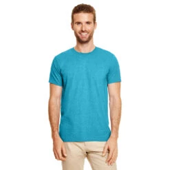 Gildan Men's Heather Galopagos Blue Softstyle 4.5 Oz. T-Shirt