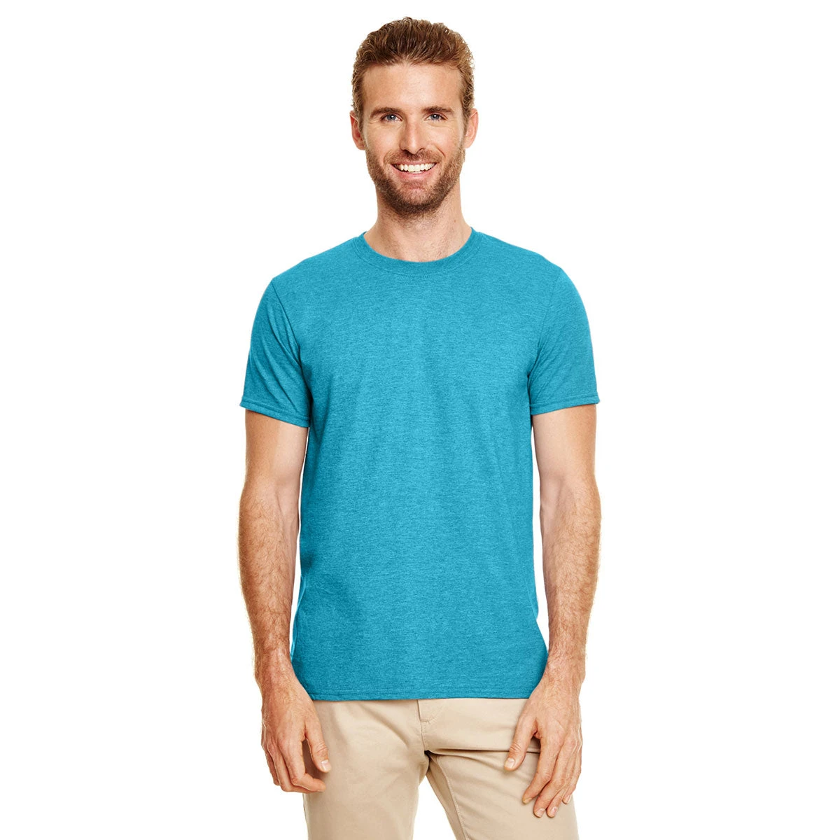 Gildan Men's Heather Galopagos Blue Softstyle 4.5 Oz. T-Shirt 1 Gildan Men's Heather Galopagos Blue Softstyle 4.5 Oz. T-Shirt