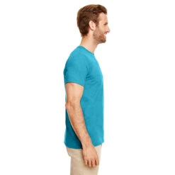 Gildan Men's Heather Galopagos Blue Softstyle 4.5 Oz. T-Shirt 5 Gildan Men's Heather Galopagos Blue Softstyle 4.5 Oz. T-Shirt -Best Clothing Shop G640 Heather Galopagos Blue HTS
