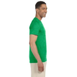 Gildan Men's Heather Irish Green Softstyle 4.5 Oz. T-Shirt 5 Gildan Men's Heather Irish Green Softstyle 4.5 Oz. T-Shirt -Best Clothing Shop G640 Heather Irish Green HTS