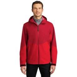 Port Authority Men's Sangria/True Red Tech Rain Jacket -Best Clothing Shop J406 Sangria True Red HTF