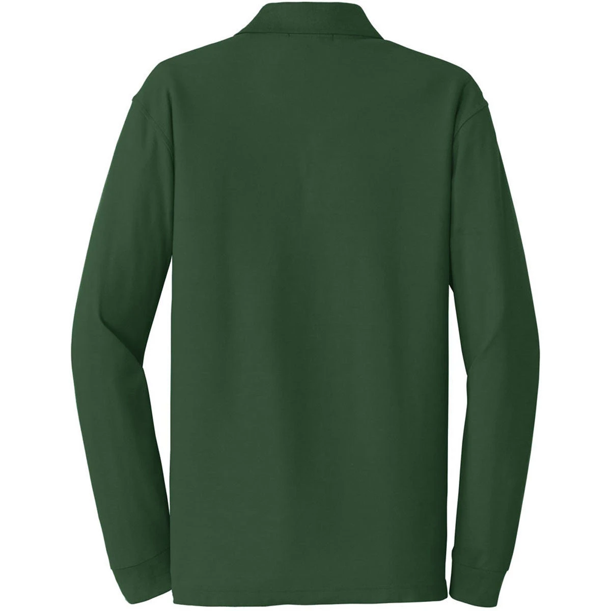 Port Authority Men's Deep Forest Green Long Sleeve Core Classic Pique Polo 2 Port Authority Men's Deep Forest Green Long Sleeve Core Classic Pique Polo - Image 2