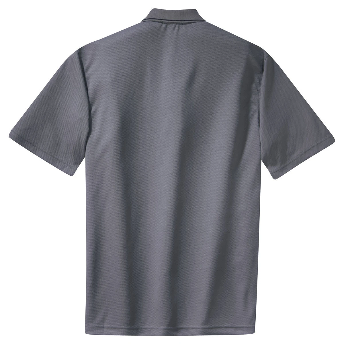 Sport-Tek Men's Steel/Black Dri-Mesh Polo With Tipped Collar And Piping 2 Sport-Tek Men's Steel/Black Dri-Mesh Polo With Tipped Collar And Piping - Image 2