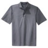 Sport-Tek Men's Steel/Black Dri-Mesh Polo With Tipped Collar And Piping