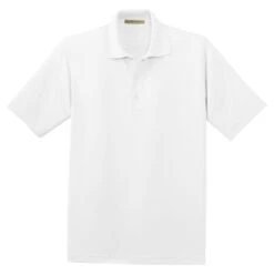 Port Authority Men's White Poly-Bamboo Charcoal Blend Pique Polo
