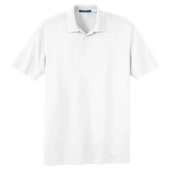 Port Authority Men's White Silk Touch Interlock Performance Polo