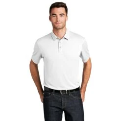 Port Authority Men's White UV Choice Pique Polo -Best Clothing Shop K750 White HTF