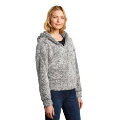 Port Authority Women's Grey Heather Cozy Fleece Hoodie -Best Clothing Shop L132 Grey Heather HTS
