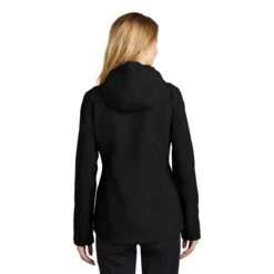 Port Authority Women's Deep Black Tech Rain Jacket -Best Clothing Shop L406 Deep Black HTB