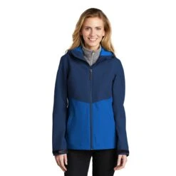 Port Authority Women's Estate Blue/Cobalt Blue Tech Rain Jacket -Best Clothing Shop L406 Estate Blue Cobalt Blue HTF