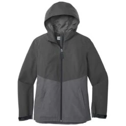 Port Authority Women's Storm Grey/Shadow Grey Tech Rain Jacket