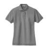 Port Authority Women's Oxford Grey S/S Cotton Pique Knit Polo