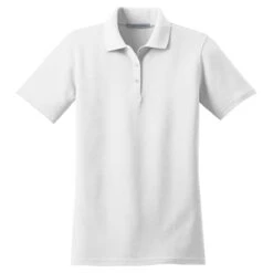 Port Authority Women's White Stain-Resistant Polo