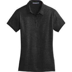 Port Authority Women's Black Meridian Cotton Blend Polo