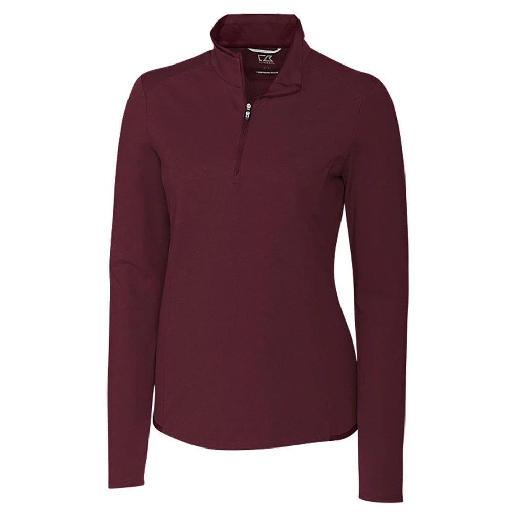 Cutter & Buck Women's Bordeaux DryTec Long Sleeve Advantage Half-Zip 1 Cutter & Buck Women's Bordeaux DryTec Long Sleeve Advantage Half-Zip