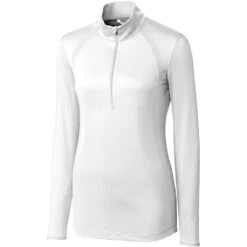 Cutter & Buck Women's White Williams Half Zip