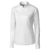 Cutter & Buck Women's White DryTec Pennant Sport 3/4-Zip