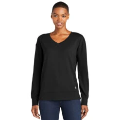 OGIO Women's Blacktop Luuma Flex Long Sleeve V-Neck -Best Clothing Shop LOG825 Blacktop HTF