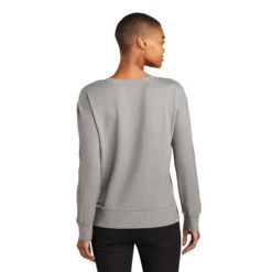 OGIO Women's Petrol Grey Heather Luuma Flex Long Sleeve V-Neck -Best Clothing Shop LOG825 Petrol Grey Heather HTB